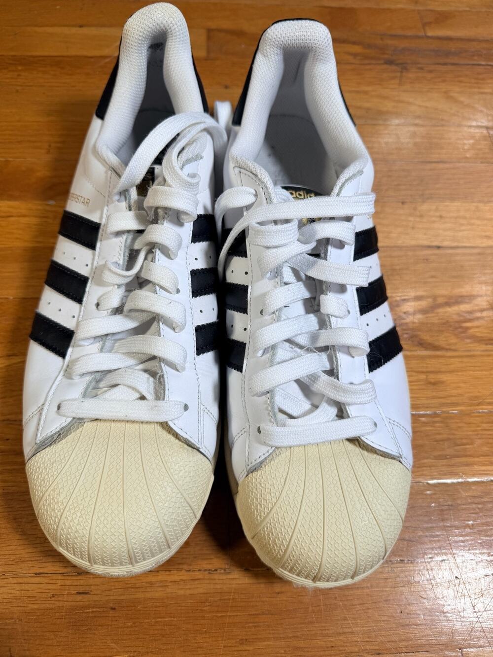 Adidas Superstar C77124 White Black Leather Shell Toe Shoes Men’s Size 10